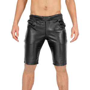 Pantalones cortos informales de alta calidad para hombre Diseño de cuero transpirable cómodo Patrón sólido más vendido Última venta - Product Image 1