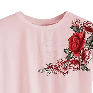 Nouveau T-shirt tendance à manches courtes brodé 100% coton tricoté respirant écologique pour homme – Vente flash - Product Image 3