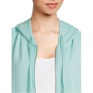 เสื้อฮู้ดผ้าคอตตอนแบบสวมหัวสำหรับผู้หญิงเสื้อมีฮู้ดสีพื้น - Product Image 4