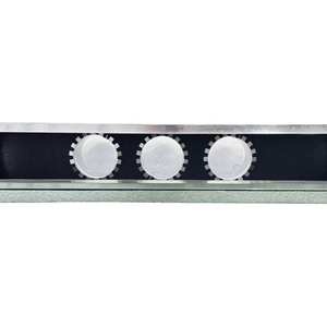 Pleno de Espuma de Poliuretano Industrial Flexible Rectangular de 3 Zonas con 3 Conexiones y Collares de Aluminio de 150 mm para Sistemas HVAC - Product Image 3