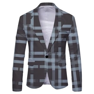 Nouvelle mode de blazer imprimé veste de costume Slim Fit dîner Sport OEM manteau Blazers pour la fête deux boutons personnalisé 3 pièces hommes Blazer - Product Image 2