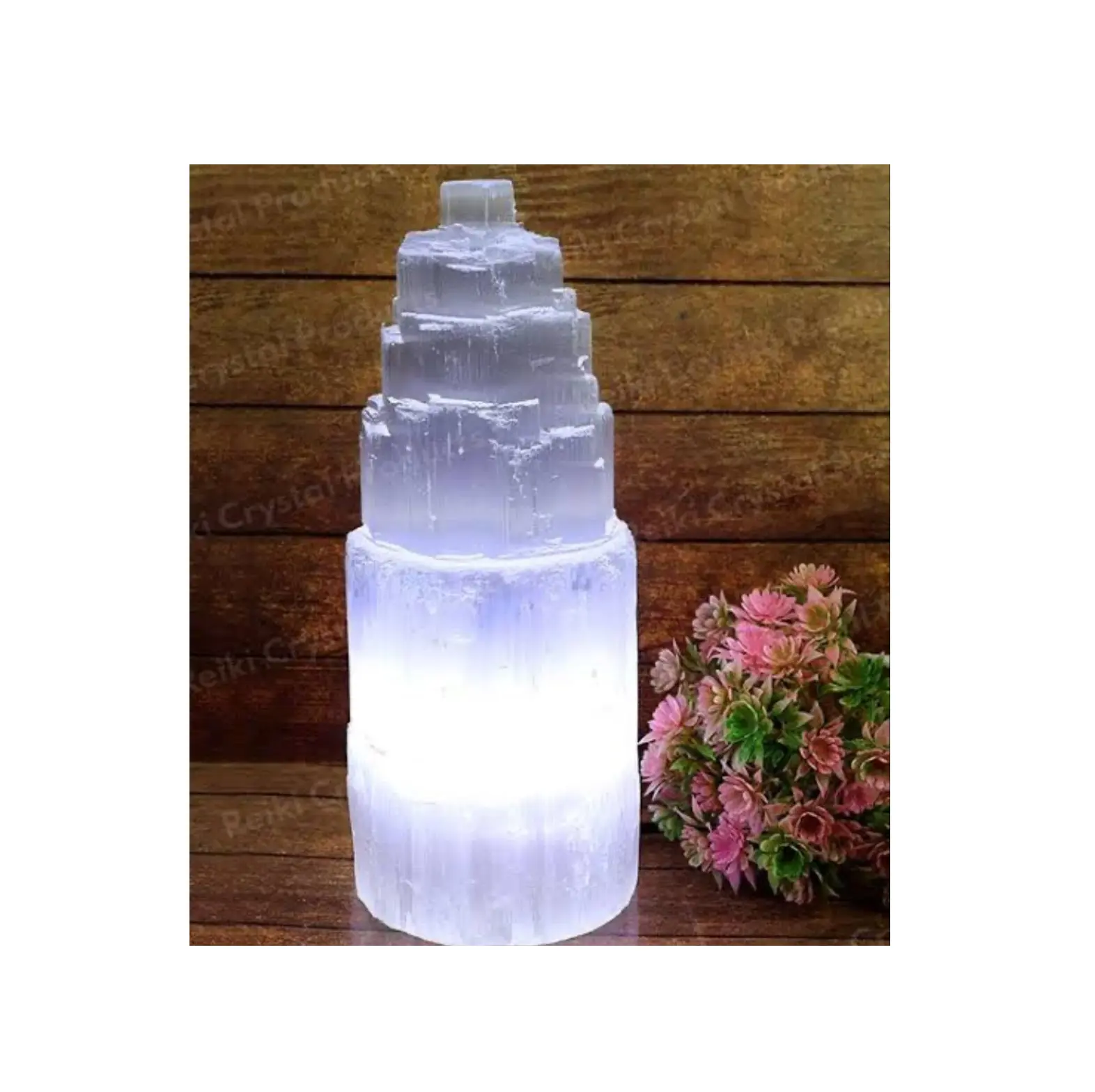 Lampada luce Selenite di migliore qualità Rock con lampada da comodino stile fantasia per la decorazione della casa da esportazione India