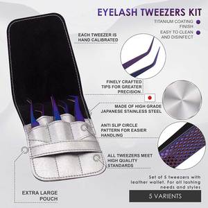 Pince à cils pour une utilisation facile Pince à cils de précision pour une application professionnelle des cils en acier inoxydable ergonomique - Product Image 3