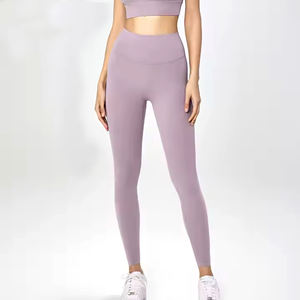 Control de barriga Pantalones deportivos Gimnasio Fitness Medias transpirables Sin línea T Cintura alta Entrenamiento Yoga Leggings - Product Image 1