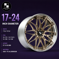 Jantes forgées noires à sept branches avec rivets rouges, 2 pièces, 18 19 20 21 pouces, 5x112 5x114.3 5x120 BMW M4