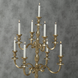 Grand élégant Antique 9 bras bougeoir en aluminium et métal candélabres articles de décoration pour salon - Product Image 1