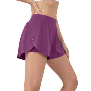 Shorts pour femmes vêtements de Fitness séchage rapide Shorts de course sport taille élastique Shorts athlétiques pour femmes Logo d'impression personnalisé - Product Image 3