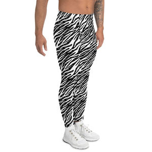 Meilleures ventes Legging zèbre pour hommes, entièrement personnalisé, qualité supérieure pour les sports, la salle de sport, le yoga, la course à pied et l'entraînement. - Product Image 3