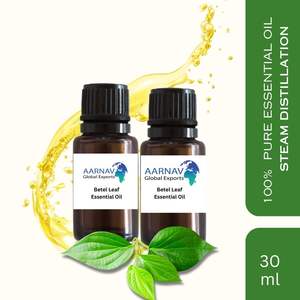 AARNAV GLOBAL EXPORTS OEM Emballage Personnalisé 100ml Approvisionnement en Gros 100% Huile Essentielle de Feuille de Bétel Pure Distillée à la Vapeur Sans Odeur - Product Image 1