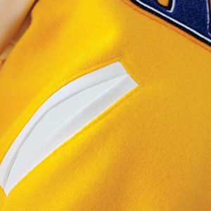 Personnalisable Hommes Letterman Varsity Veste Réversible Moto Bomber Veste Hiver Pu Cuir Tissu Oem Logo Brodé - Product Image 6