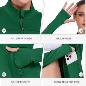 Veste de golf d'hiver pour femmes, col montant, tricotée, extensible, légère, pour l'entraînement au golf, les activités de plein air et un usage décontracté - Product Image 4