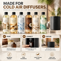 Huile de Diffusion Sans Eau Premium 500ml – 6 Parfums pour Diffuseur d'Air Froid – Hôtel, Maison – En Stock, Vente en Gros