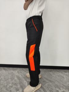 Pantalons de travail anti-coupure de qualité supérieure résistants aux intempéries pour les travailleurs forestiers Pantalons orange pour tronçonneuse avec sangle réglable - Product Image 5