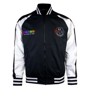 Top Trending 2024 Varsity <b>Jacket</b> Black Wool Body with White Leather Sleeves Button up Baseball <b>Jacket</b> Letterman - Product Image 4