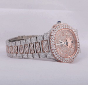 Reloj de Pulsera de Lujo para Hombre, Estilo Hip Hop, con Diamantes Moissanite, Claridad VVS, Movimiento de Cuarzo ETA, Fabricado en Acero Inoxidable - Product Image 2