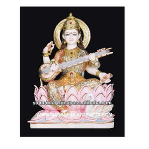 Handmade Marble Idol Saraswati Statue - Product Image 1