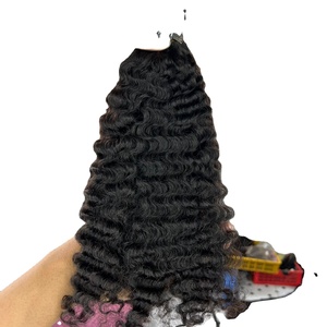 Tissage en lot birman bouclé avec fermeture assortie-Extension de cheveux naturels, vente en gros, 8-30 pouces - Product Image 1