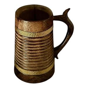 Chopes à bière Amazons, dernières chopes à boire en bois naturel de style viking, chopes en bois pour la maison, l'hôtel et le restaurant, fabricant indien - Product Image 6