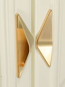 Gold drawer brass cabinet <b>pull</b> <b>handle</b> knobs for home kitchen office furniture hardware <b>door</b> drawer wardrobe cabinet <b>handle</b> 2023 - Product Image 4