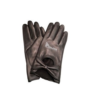 Guantes de Trabajo de Cuero sin Dedos, Guantes de Conducción de Medio Dedo, Guantes Transpirables con Agarre Suave para Motocicleta, Gimnasio y Uso al Aire Libre - Product Image 3