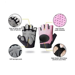 ถุงมือออกกำลังกายแฟชั่นใหม่สำหรับทุกเพศถุงมือออกกำลังกายยกน้ำหนักสแปนเด็กซ์ปรับแต่งได้ - Product Image 4