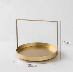 Plateau de service rectangulaire en acier inoxydable plateau de vanité noir doré pour le stockage de cosmétiques de bijoux plateau en laiton de cuivre en métal durable - Product Image 5