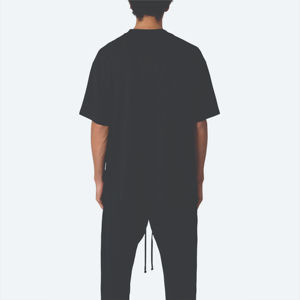 T-Shirt Homme Surdimensionné 100% Coton Coupe Boxy Lourde avec Motif de Lettre Unique Col Léger Jersey Tissu Vierge - Product Image 6