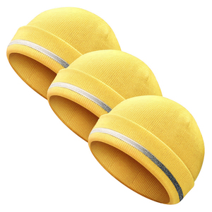 Gorro de Punto Reflectante con Lazo de Camuflaje, Gorro de Invierno de Alta Visibilidad y Seguridad, Color Neón, para Adultos, OEM, ODM, Color Personalizado, Playa - Product Image 5