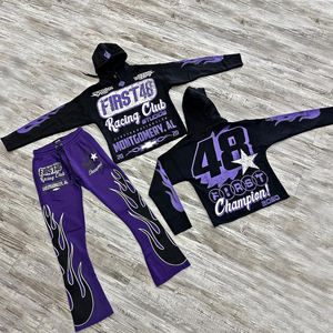 Chándal Deportivo de Alta Calidad con Lavado Ácido para Hombre, Color Sólido, Talla XL, Informal, de Invierno, con Logotipo, del Mejor Fabricante, con Pedrería - Product Image 5