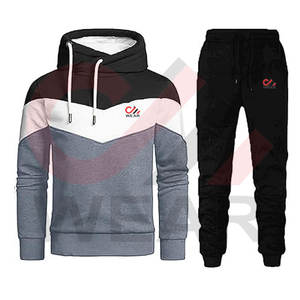 2025 Conjuntos de chándal con capucha atléticos de invierno de estilo sólido informal para hombres Chándal de bloque de color en todos los tamaños y colores disponibles - Product Image 2