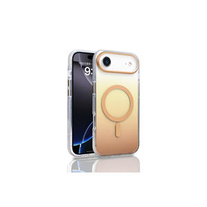 Netzy Luxury SAFA Toros Back Cover for iPhone 17 Air for MagSafe Compatible Transparent Color Gradient Case Electroplate PC Gold - Product Image 1