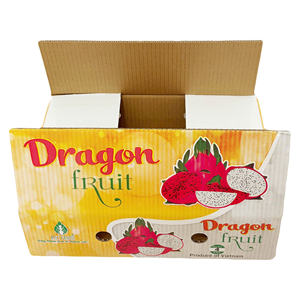 Caja de cartón de papel corrugado con etiquetas personalizadas reciclables ecológicas de lujo al por mayor para Harina de alimentación de fruta de dragón fresca - Product Image 3
