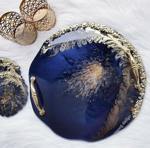 ถาดเสิร์ฟอีพ็อกซี่เรซินทำด้วยมือของใช้จำเป็นสำหรับห้องครัวในบ้านร้านอาหารโรงแรมตกแต่งเสิร์ฟ - Product Image 6