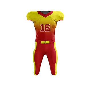 Uniforme de football américain à séchage rapide sublimé uniforme de football américain de couleur unie de style différent - Product Image 5