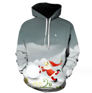 Navidad Harajuku sudaderas con capucha de gran tamaño para hombres moda 3D estampado otoño nuevo en sudaderas Hip Hop tendencia ropa mujer pulóver - Product Image 5