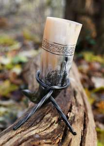 Corne de Viking de buffle de qualité supérieure avec support en métal pour hydromel bière vin boire des cornes de buffle fabricant et exportateur d'Inde - Product Image 6