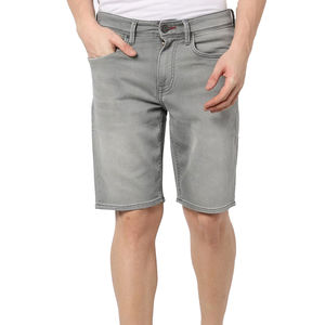 Pantalones cortos de mezclilla informales de calle alta para hombre con bolsillo insertado Patrón sólido Ropa regular Jeans al por mayor para el verano - Product Image 1