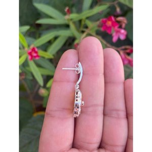 ต่างหูเงินแท้ 925 ดีไซน์หรูหราประดับด้วยซิทรินสำหรับผู้หญิง - Product Image 3