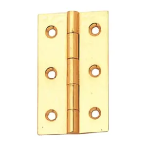 黄铜家具五金橱柜配件隐藏式门铰链复古对接铰链老式装饰门铰链黄铜金属
