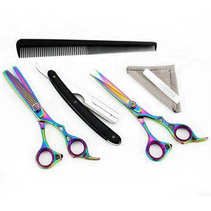 ชุดกรรไกรตัดผมระดับมืออาชีพ 6.5 นิ้ว สำหรับร้านเสริมสวย สีเงิน ทำจากสแตนเลส ใบมีดโค้ง ปลายแหลมคม รุ่น 2026 - Product Image 2