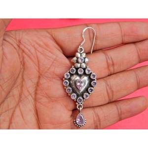 Pendiente de circón de Plata de Ley 925 hecho a mano, joyería de oro rosa con regalo de piedras preciosas para niñas y mujeres - Product Image 4