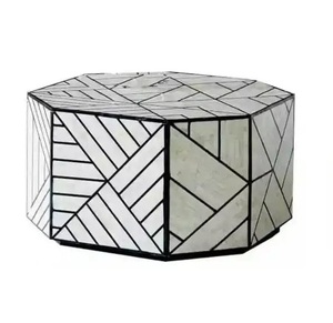 Venta caliente de lujo moderno de plata Base mesa de centro hecha a mano incrustaciones de hueso para muebles para el hogar en el Día de la madre - Product Image 6