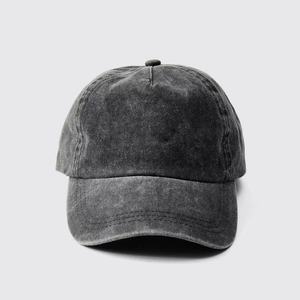 Casquette de baseball unisexe en denim, 6 panneaux, réglable, couleur unie, décontractée, 100 % coton, pour toutes les saisons - Product Image 1