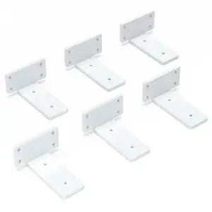 L Shape 1/4 Inch Thickness Floating Metal Wall Mounting Brackets