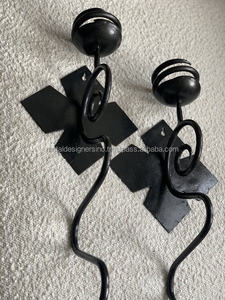 Appliques murales en fer forgé ondulées / ondulantes, nouveau design, en fer et métal, idéal pour la décoration de table et de mariage, porte-bougie - Product Image 3