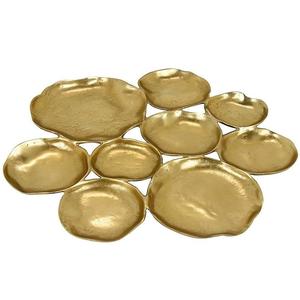 Plateau alimentaire en métal à 9 compartiments de qualité supérieure vaisselle de mariage plat de service en grappe plateau de pièce maîtresse de mariage bols de noël - Product Image 1