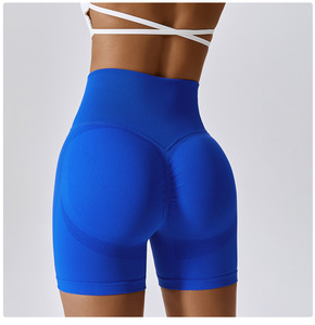 Pantalon de fitness taille haute pour femmes-Short de yoga sans couture respirant avec fonction de levage de la hanche Short de sport de course serré pour les filles - Product Image 3