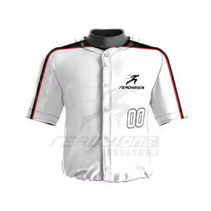 Ensemble de maillots de baseball sans manches durables, tissu en polyester recyclé écologique, uniforme respirant à fines rayures - Product Image 5