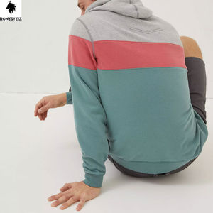 เสื้อฮู้ดสวมหัวของผู้ชายผ้าฝ้ายโพลีเอสเตอร์ผ้า100% น้ำหนักเบาลวดลายลำลอง - Product Image 4