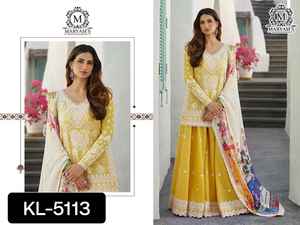 Nuevo diseñador de ropa de boda Heavy Georgette estilo paquistaní Sharara traje con bordado elegante trabajo Indianj vestido para mujer tela - Product Image 3